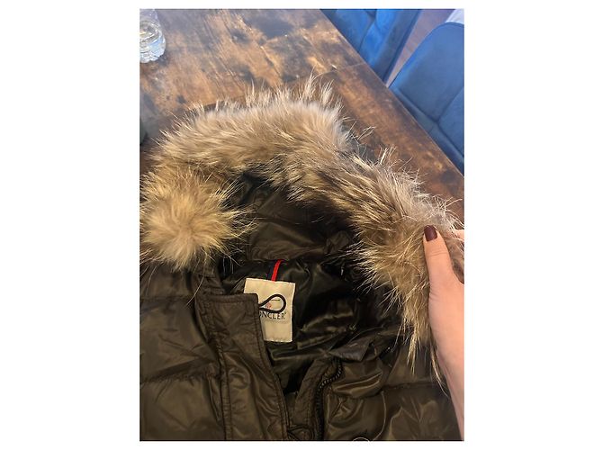 Chaqueta Moncler de Plumas Marrón con Piel Castaño - vista 11