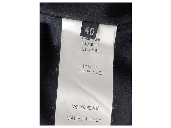 Autre Marque Graue Schaflederjacke - Ansicht 4