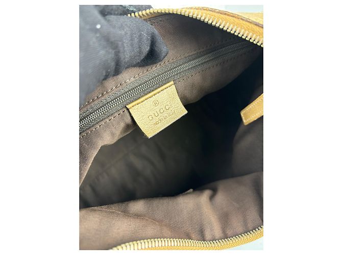 Borsa a mano Gucci Abbey D-Ring Marrone in Cotone - vista 11