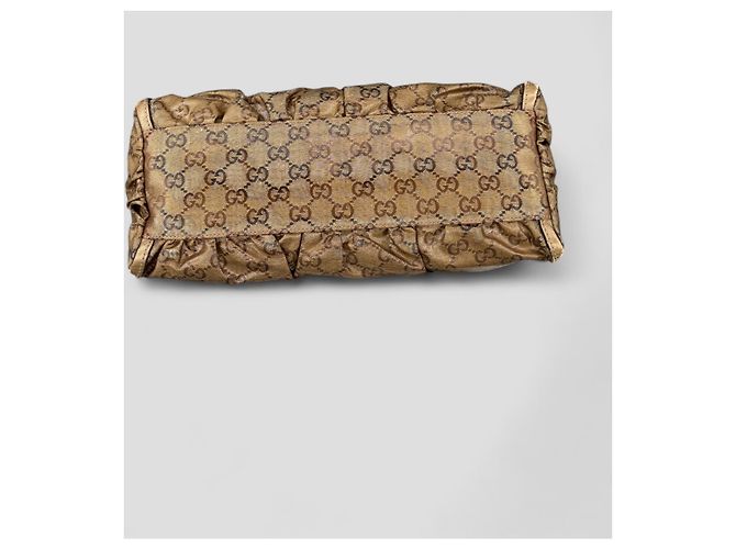Borsa a mano Gucci Abbey D-Ring Marrone in Cotone - vista 7