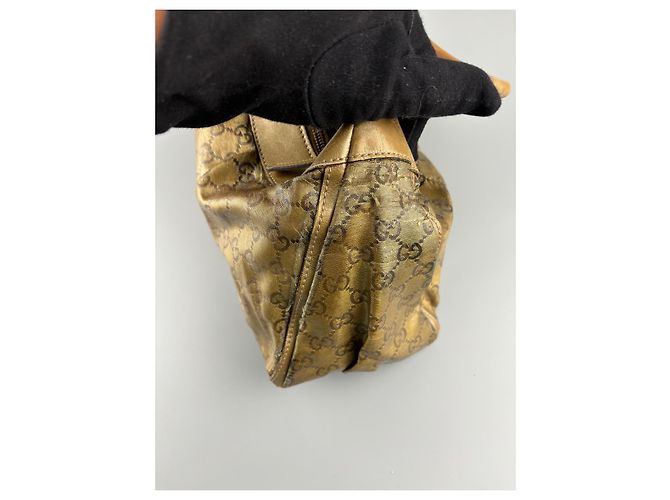 Borsa a mano Gucci Abbey D-Ring Marrone in Cotone - vista 9