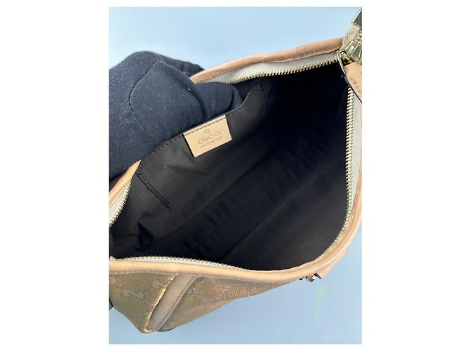 Borsa Gucci beige in cotone - vista 10