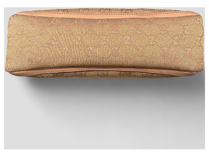 Borsa Gucci beige in cotone - vista 7