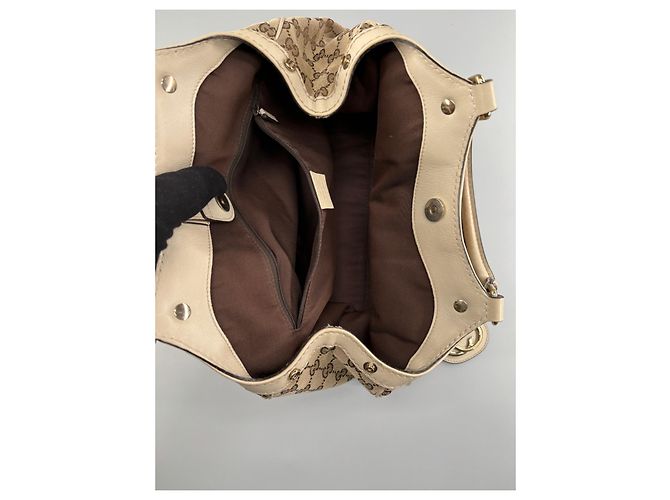 Borsa Tote Gucci Sukey GG in Tela Beige - vista 14