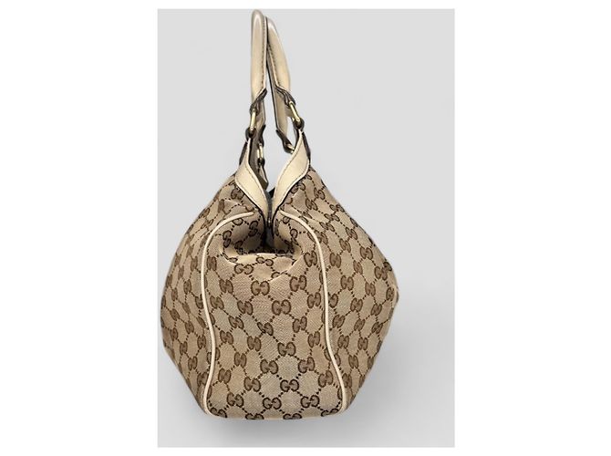 Borsa Tote Gucci Sukey GG in Tela Beige - vista 8
