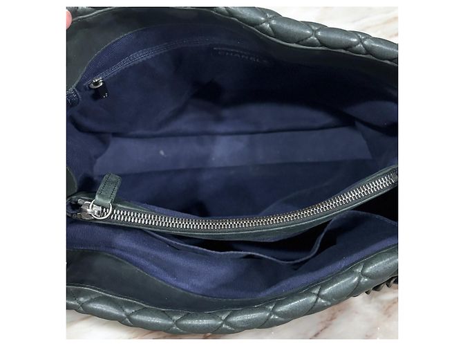 Borsa CHANEL Matelassé Interno Nero/Porpora - vista 10