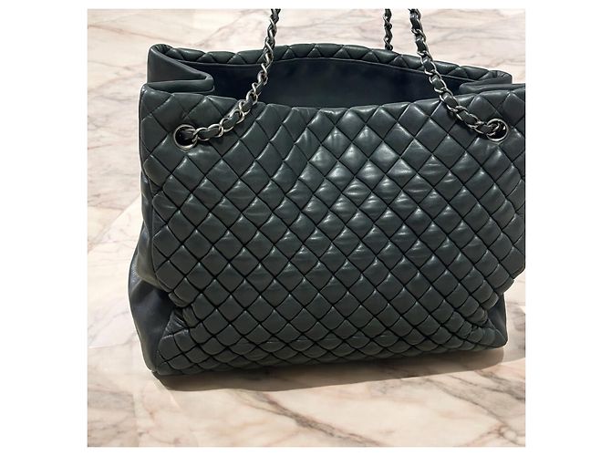 Borsa CHANEL Matelassé Interno Nero/Porpora - vista 7