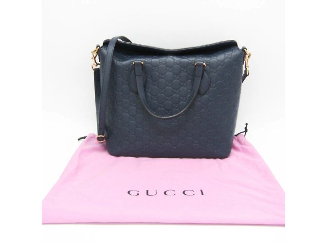 Borsa in pelle Guccissima da donna Blu - vista 15