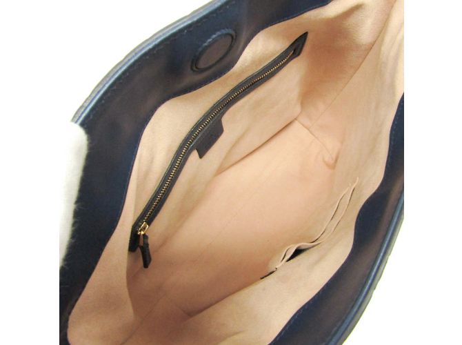Borsa in pelle Guccissima da donna Blu - vista 3