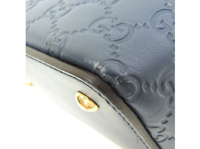 Borsa in pelle Guccissima da donna Blu - vista 4