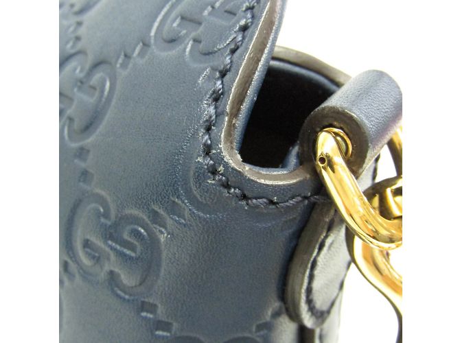 Borsa in pelle Guccissima da donna Blu - vista 6
