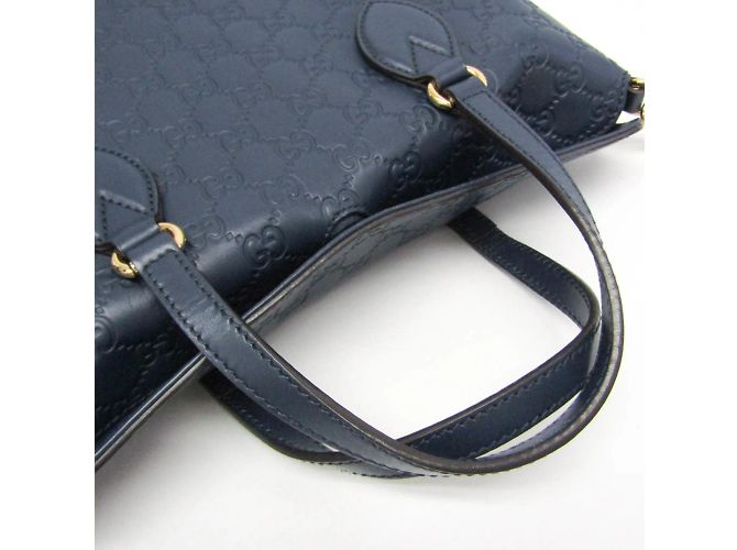 Borsa in pelle Guccissima da donna Blu - vista 7