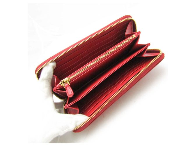 Damen Leder Langbörse Prada Saffiano SHINE 1ML506 Rot - Ansicht 3