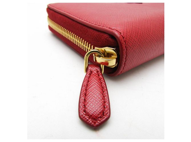 Damen Leder Langbörse Prada Saffiano SHINE 1ML506 Rot - Ansicht 7