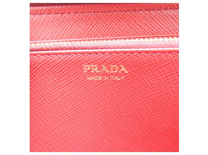 Damen Leder Langbörse Prada Saffiano SHINE 1ML506 Rot - Ansicht 9