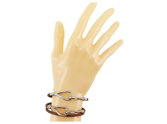 Hermès Bracciale in pelle marrone Hermes - vista 2