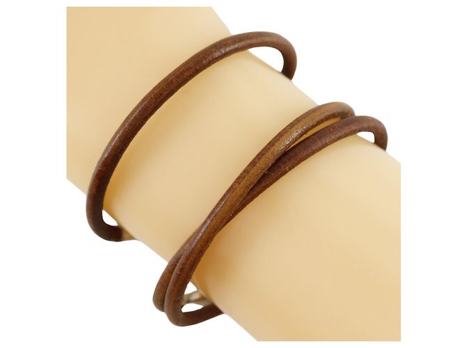 Hermès Bracciale in pelle marrone Hermes - vista 3