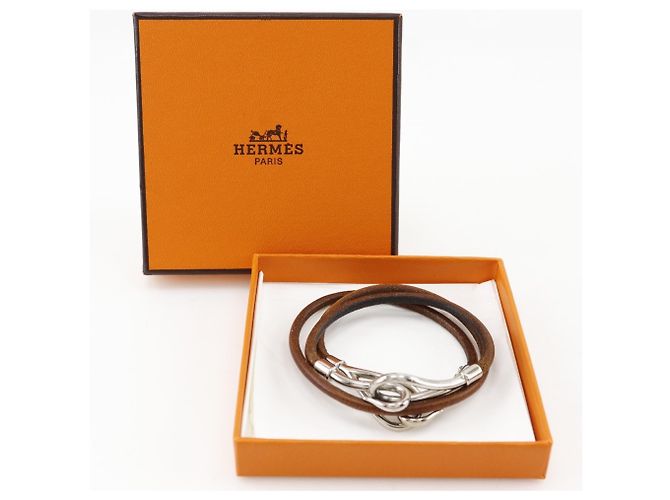 Hermès Bracciale in pelle marrone Hermes - vista 9