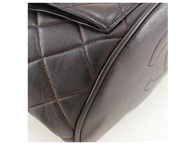 Chanel Matelassé Lammleder Rucksack Braun - Ansicht 4