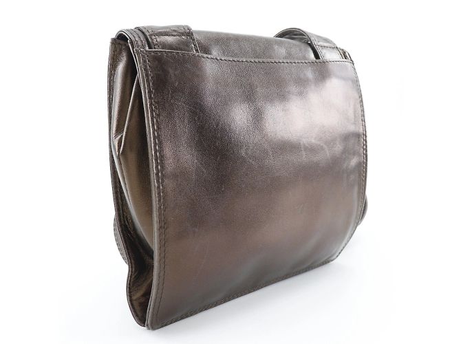 Borsa a spalla in pelle di vitello bronzo Chanel - vista 3