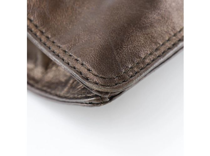 Borsa a spalla in pelle di vitello bronzo Chanel - vista 4