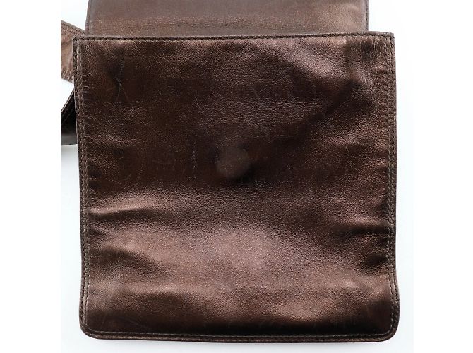 Borsa a spalla in pelle di vitello bronzo Chanel - vista 7