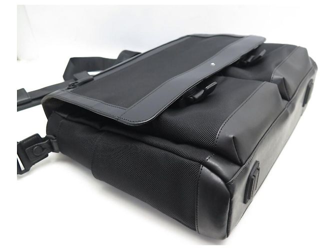 NEUE MONTBLANC MY NIGHTFLIGHT 118245 SCHWARZE REISETASCHE MIT SCHULTERGURT - Ansicht 5