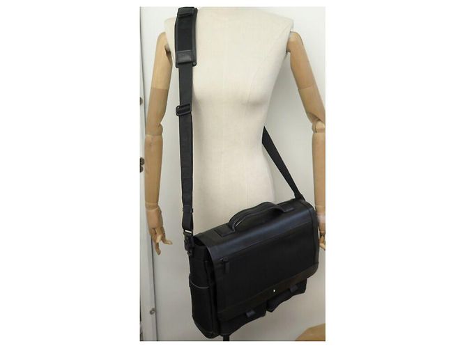 NEUE MONTBLANC MY NIGHTFLIGHT 118245 SCHWARZE REISETASCHE MIT SCHULTERGURT - Ansicht 7