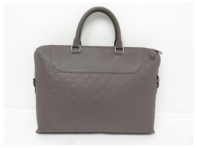 BORSA LOUIS VUITTON PORTADOCUMENTI JOUR IN PELLE DAMIER INFINI A TRACOLLA Taupe - vista 2