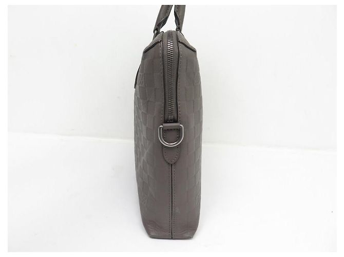 BORSA LOUIS VUITTON PORTADOCUMENTI JOUR IN PELLE DAMIER INFINI A TRACOLLA Taupe - vista 3