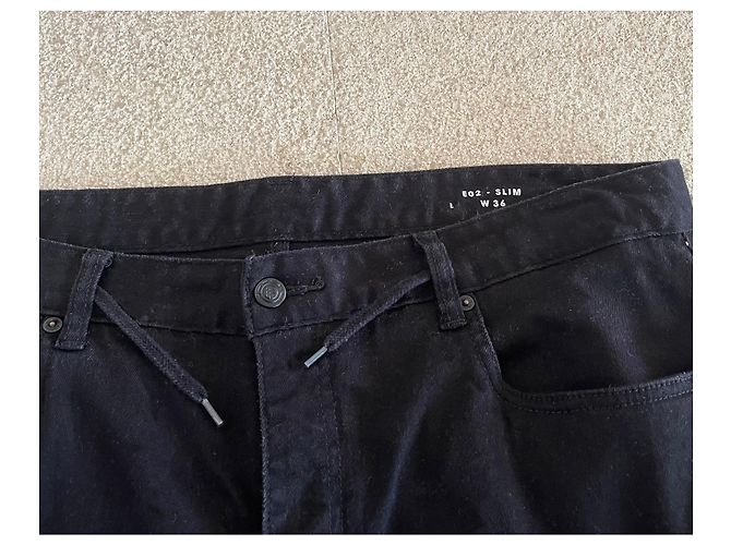 Autre Marque Jeans Bermuda neri Element in cotone elastan W36 Nuovo Nero - vista 4
