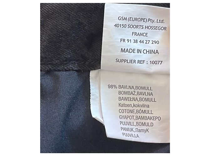 Autre Marque Jeans Bermuda neri Element in cotone elastan W36 Nuovo Nero - vista 7