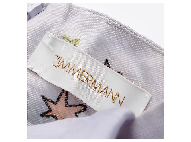 Blusa Zimmermann Concert Tie Neck Roxa de Linho Roxo - vista 3