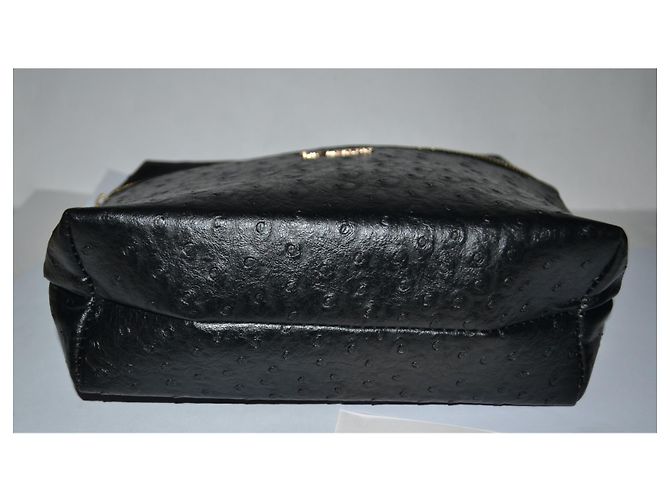 Guy Laroche Handtasche aus schwarzem Kunstleder mit goldener Kette - Ansicht 4