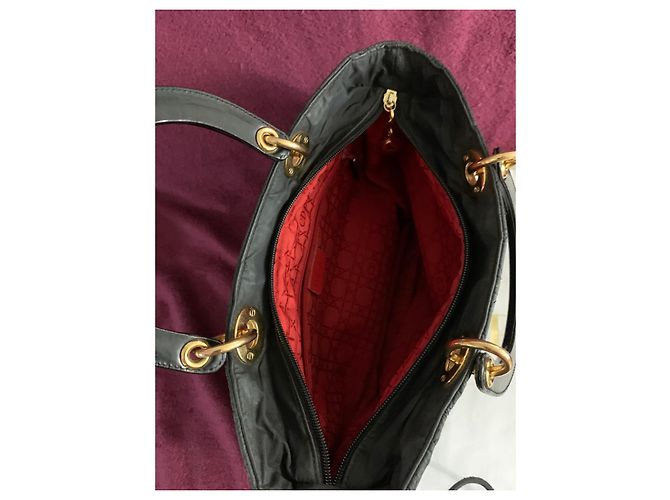 Borsa a mano Lady Dior Dior in tela cannage nera Nero - vista 5