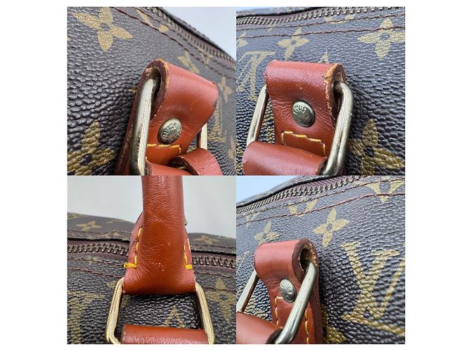 Borsa Keepall Boston Monogram Louis Vuitton Marrone - vista 12