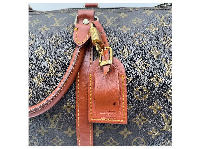 Borsa Keepall Boston Monogram Louis Vuitton Marrone - vista 13