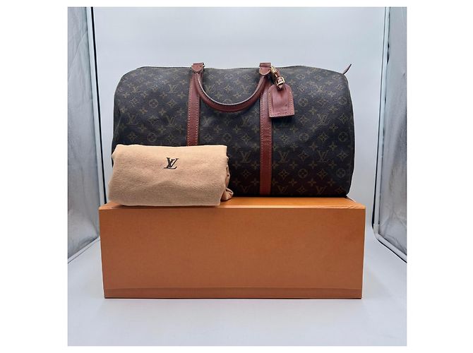 Borsa Keepall Boston Monogram Louis Vuitton Marrone - vista 3