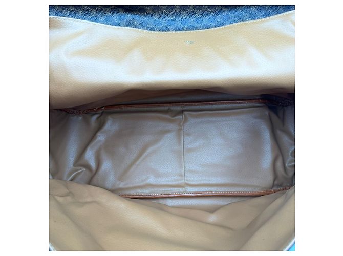 Luggage Céline Celine Große Macadam Canvas Leder Reisetasche Boston Braun - Ansicht 20