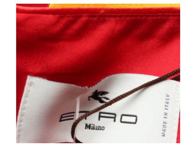 Vestido midi Etro de algodón rojo Roja - vista 5