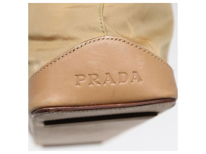 PRADA Tote Bag Nylon Beige Auth bs16845 - Ansicht 10