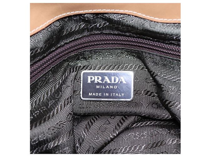 PRADA Tote Bag Nylon Beige Auth bs16845 - Ansicht 17
