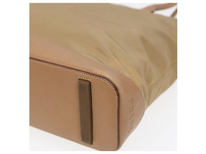 PRADA Tote Bag Nylon Beige Auth bs16845 - Ansicht 9