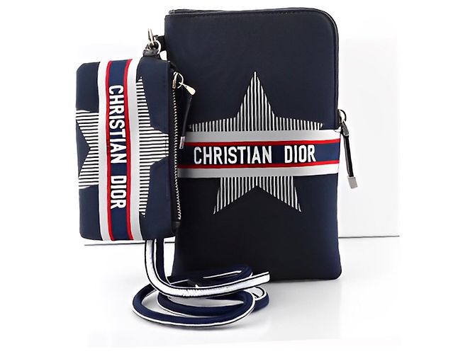 Borsa da viaggio Dior DiorAlps blu in corda - vista 2