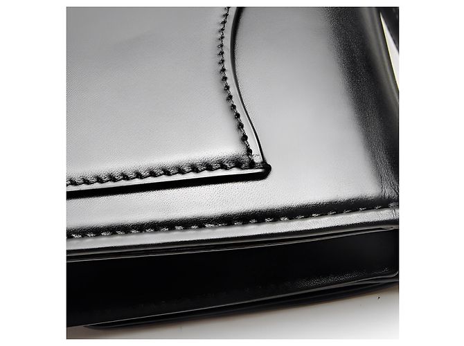 Borsa a tracolla Valentino Garavani Vlogo pelle nera Nero - vista 4
