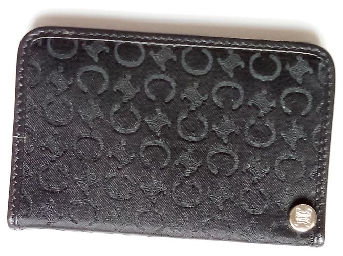 Céline Kartenhalter Logo Schwarz Canvas und Leder - Ansicht 2