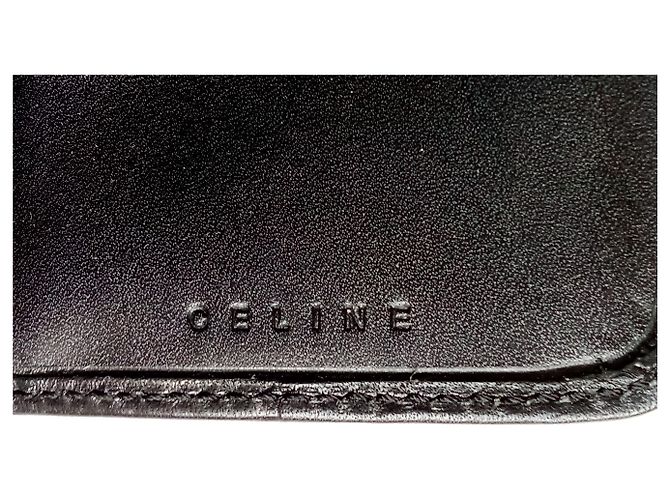 Céline Kartenhalter Logo Schwarz Canvas und Leder - Ansicht 3