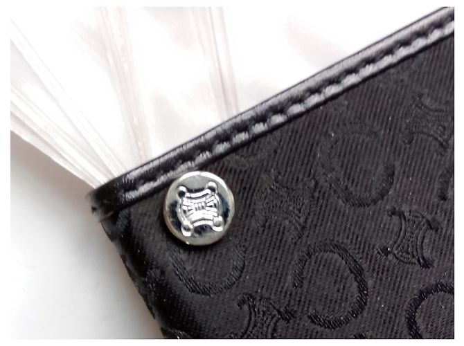 Céline Kartenhalter Logo Schwarz Canvas und Leder - Ansicht 5