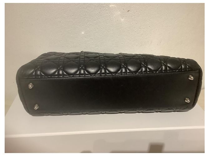 Borsa Christian Dior Soft Shopping in pelle nera Nero - vista 5
