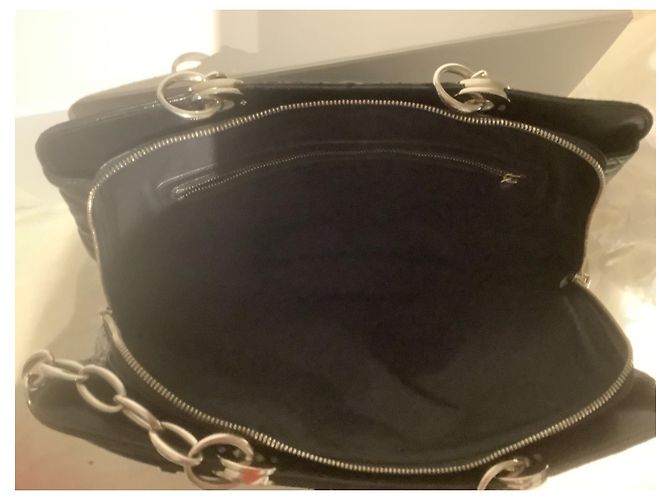 Borsa Christian Dior Soft Shopping in pelle nera Nero - vista 7